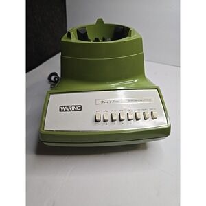 Vintage Waring Nova I Series 8 Button Blender BASE Avocado Green Tested WORKS!
